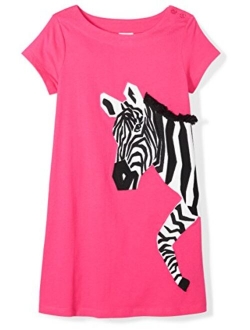 Amazon Brand - Spotted Zebra Girls' Toddler & Kids 2-Pack Knit Short-Sleeve A-Line T-Shirt Dresses