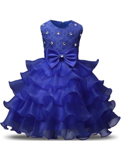 Girl Dress Kids Ruffles Lace Party Wedding Dresses