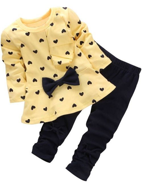 BomDeals Adorable Cute Toddler Baby Girl Clothing 2pcs Outfits