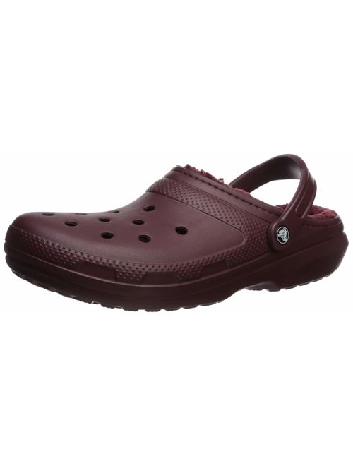 Crocs Men's and Women's Classic Lined Clog | Indoor and Outdoor Fuzzy Slipper