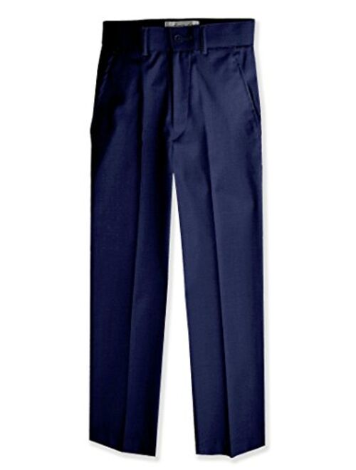 Johnnie Lene Boys Flat Front Slacks Slim Fit Dress Pants