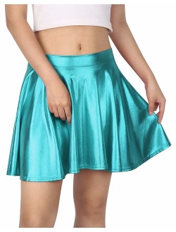 HDE Women's Casual Fashion Flared Pleated A-Line Circle Skater Skirt