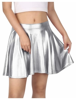 HDE Women's Casual Fashion Flared Pleated A-Line Circle Skater Skirt