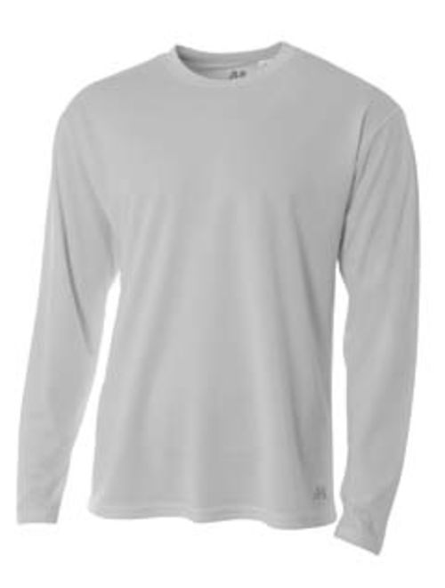 A4 Drop Ship Men's Birds-Eye Mesh Long Sleeve T-Shirt