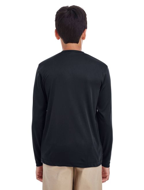 UltraClub-Youth Cool & Dry Performance Long-Sleeve Top-8622Y