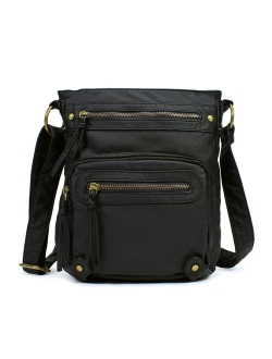 Washed Multi Pocket Crossbody Bag H1693