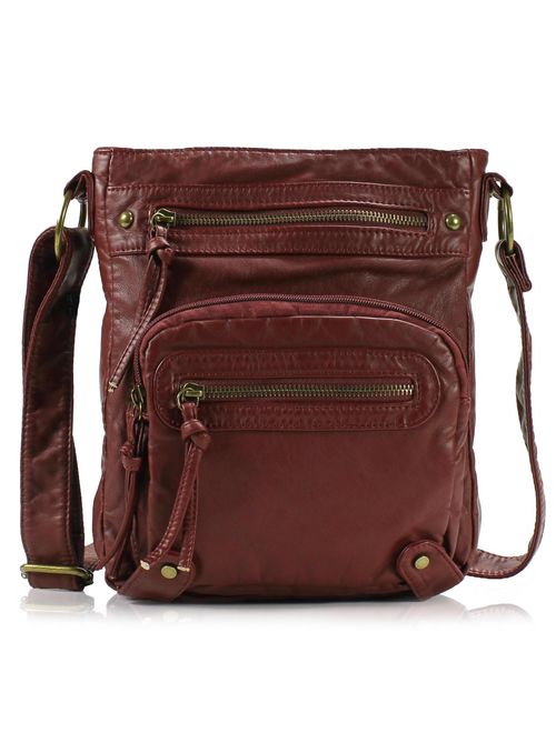 Scarleton Washed Multi Pocket Crossbody Bag H1693