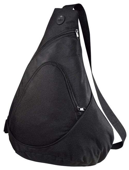 Front Zippered Pocket Honeycomb Pocket Sling Pack