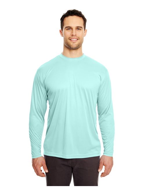 Ultraclub 8422 Adult Cool & Dry Sport Long-Sleeve Performance Interlock T-Shirt