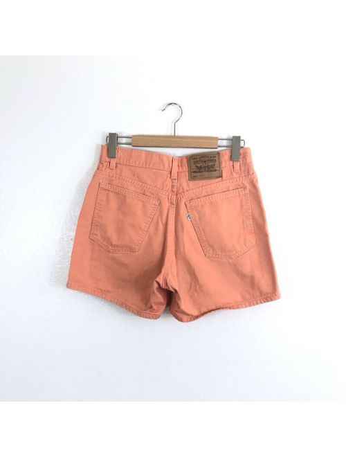 orange jean shorts womens