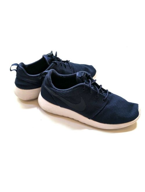 Nike Men's 9 Roshe Run Navy/Black/White Mesh Running Shoes Sneakers AA1-6