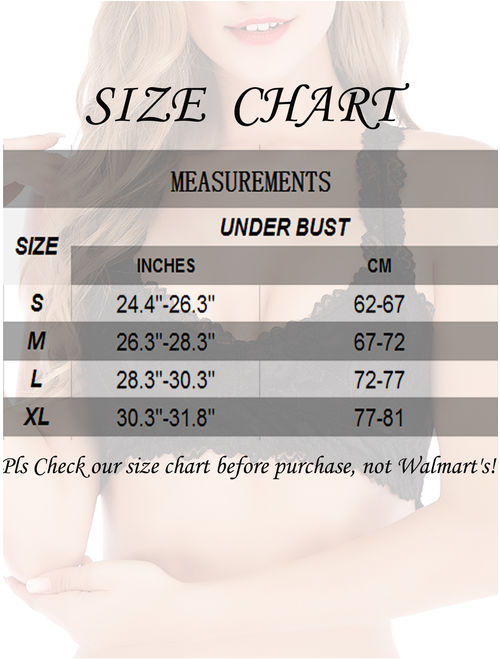 SAYFUT Women Removable Padded Lace Bras Halter Bralette Underwear Deep V Lingerie Bra Tops Bustier Bralette