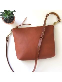 Leather Crossbody Bag, Leather purse, Leather Hobo Bag, Brown leather bag