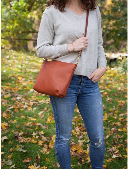 Leather Crossbody Bag, Leather purse, Leather Hobo Bag, Brown leather bag