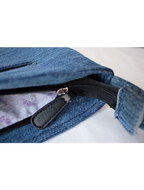 Blue jean bag Denim handbag Shoulder straps bag Denim fashion handbag Crossbody bag Gift for wife Navy blue bag for Women handbag jeans