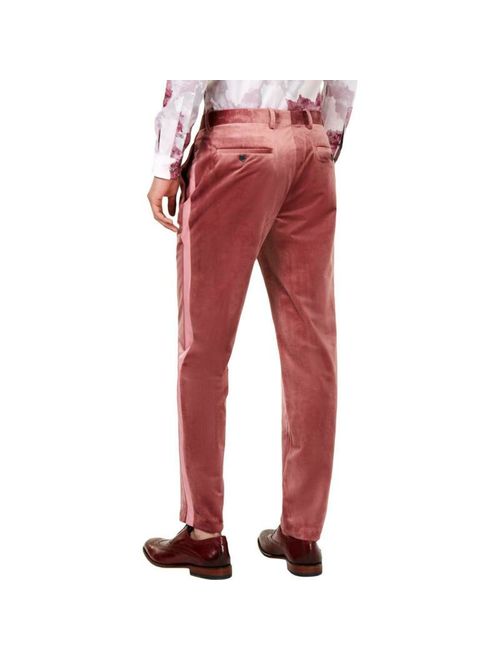 INC Mens Pink Velvet Slim Fit Night Out Dress Pants 36/32 BHFO 7345