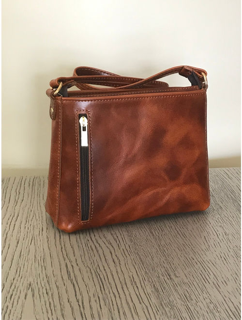 Unique Wax Leather Crossbody Bag, Crossbody Purse, Gift for Her, Women&#39;s Crossbody Bag, Everyday Purse, Anniversary Gift, Messenger Bag