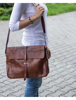 Leather Briefcase Bag, Laptop Leather Bag, Shoulder Bag, Crossbody Leather Bag, Leather Messenger Bag, Leather Satchel, Brown Messenger Bag