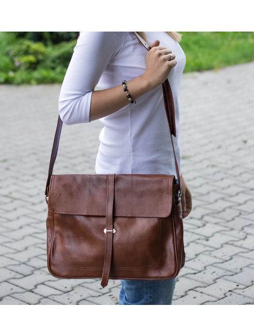 Leather Briefcase Bag, Laptop Leather Bag, Shoulder Bag, Crossbody Leather Bag, Leather Messenger Bag, Leather Satchel, Brown Messenger Bag