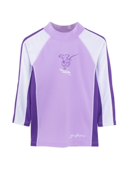 SunBusters Girls L/S Rash Guard(UPF 50+), Buttercup, 6/12 mos