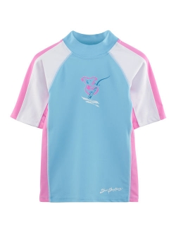 SunBusters Girls S/S Rash Guard(UPF 50+), Mimosa, 12/18 mos