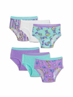 Underwear Assorted Cotton Brief Panties, 6 Pack (Toddler Girls)