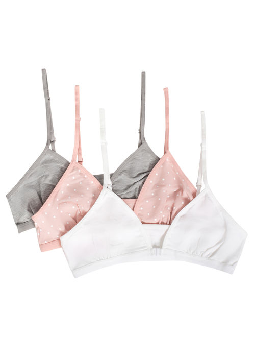 Fruit of the Loom Girls Amazing Convertible Bralettes, 3 Pack (Little Girls & Big Girls)