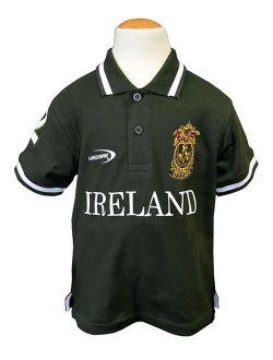 Bottle Green Ireland Crest Kid Polo Shirt