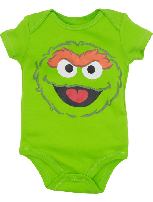 Sesame Street Baby Boy Girl 5 Pack Bodysuits - Elmo, Cookie Monster, Oscar and Big Bird (6-9 Months)