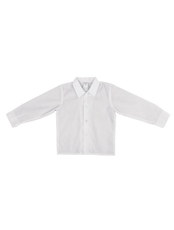 Avery Hill Baby Boys Infant Toddler Long Sleeved Simple Dress Shirt in Ivory or White