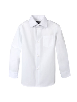 Boy's Cotton Blend Long Sleeve Dress Shirt