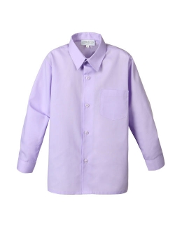 Boy's Cotton Blend Long Sleeve Dress Shirt