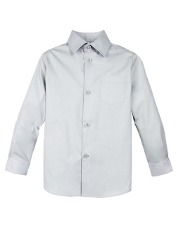 Boy's Cotton Blend Long Sleeve Dress Shirt