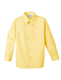 Boy's Cotton Blend Long Sleeve Dress Shirt