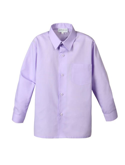 Spring Notion Boy's Cotton Blend Long Sleeve Dress Shirt