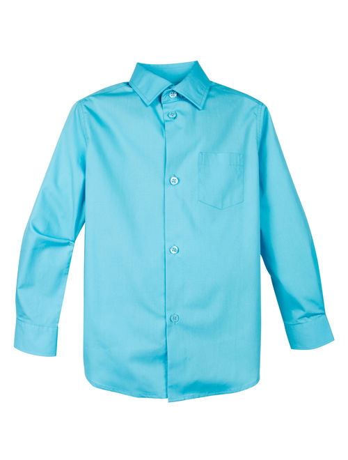 Spring Notion Boy's Cotton Blend Long Sleeve Dress Shirt