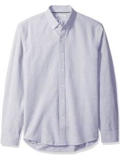 Men's Slim-fit Long-Sleeve Solid Oxford Shirt