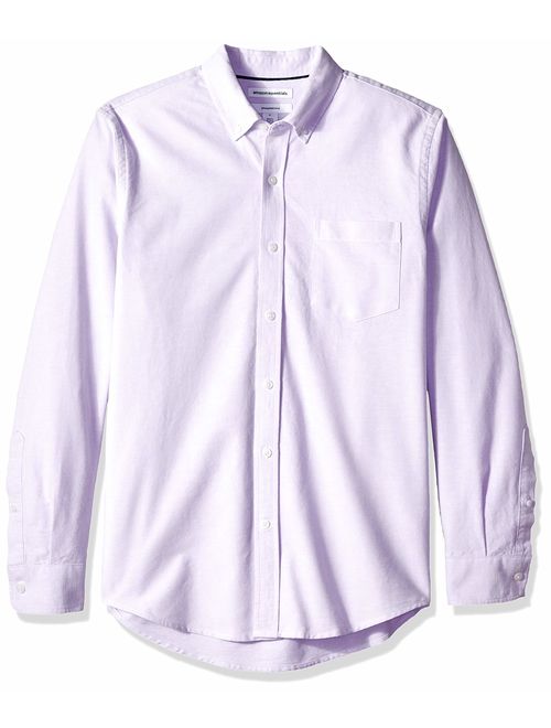 Amazon Essentials Men's Slim-fit Long-Sleeve Solid Oxford Shirt