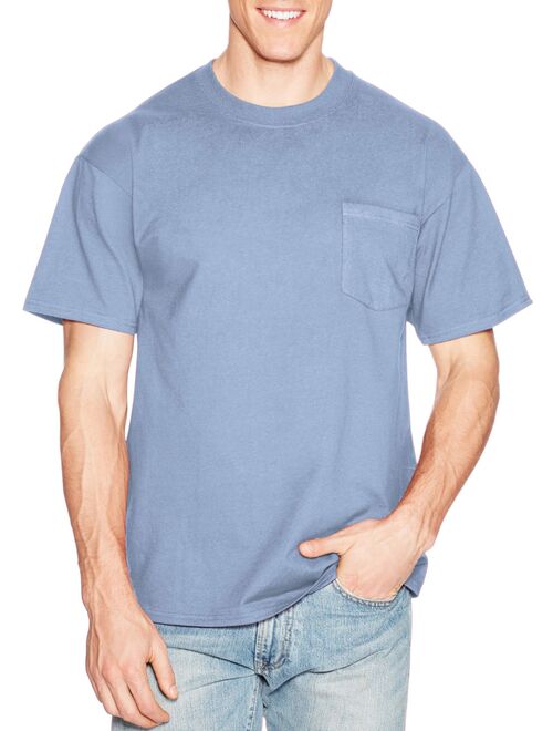 Hanes Men's Premium Beefy-T Short Sleeve T-Shirt With Pocket, Up to Size 3XL