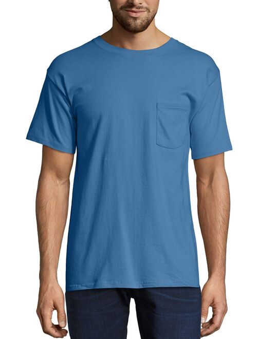 Hanes Men's Premium Beefy-T Short Sleeve T-Shirt With Pocket, Up to Size 3XL