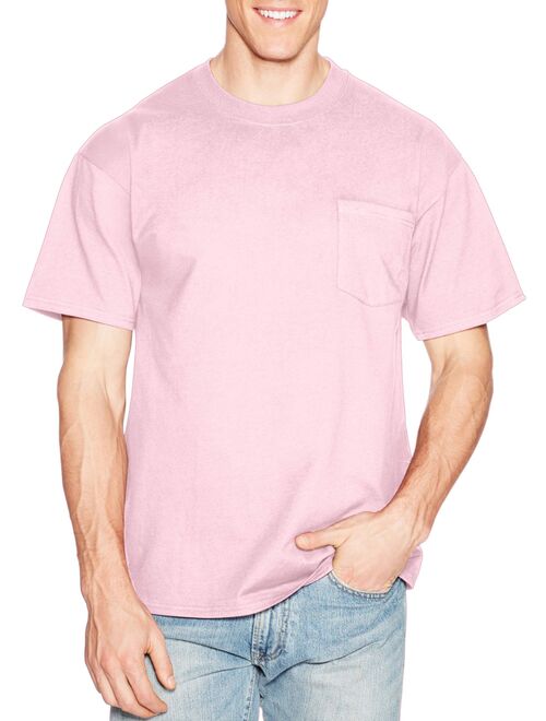 Hanes Men's Premium Beefy-T Short Sleeve T-Shirt With Pocket, Up to Size 3XL