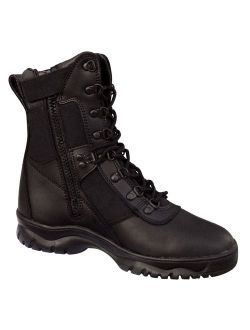 Forced Entry 5053 Black Tactical Boots for Police, EMS w/Side Zipper