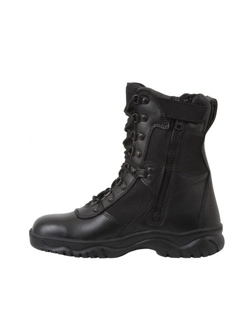 Rothco Forced Entry 5053 Black Tactical Boots for Police, EMS w/Side Zipper