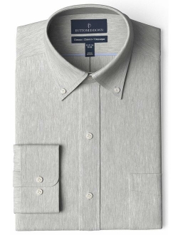 Amazon Brand - BUTTONED DOWN Men's Classic Fit Button-Collar Solid Pinpoint Dress Shirt, Supima Cotton Non-Iron