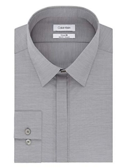 Men's Slim Fit Non Iron Stretch Solid Dress Shirt