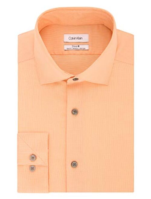 Calvin Klein Men's  Slim Fit Non Iron Stretch Solid Dress Shirt