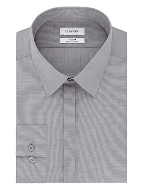 Calvin Klein Men's  Slim Fit Non Iron Stretch Solid Dress Shirt