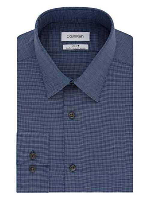 Calvin Klein Men's  Slim Fit Non Iron Stretch Solid Dress Shirt