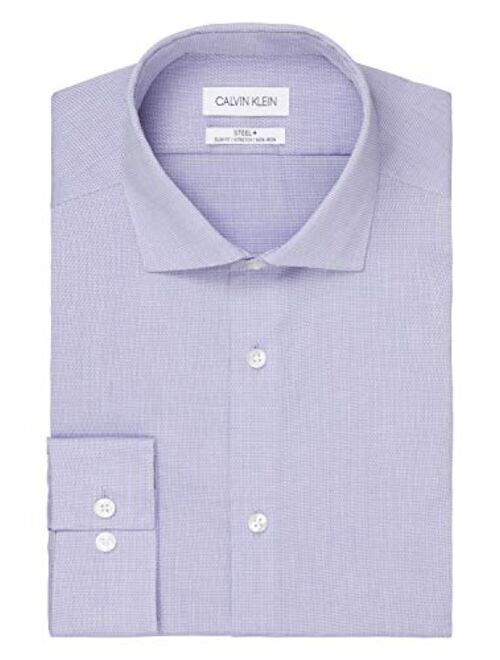 Calvin Klein Men's  Slim Fit Non Iron Stretch Solid Dress Shirt