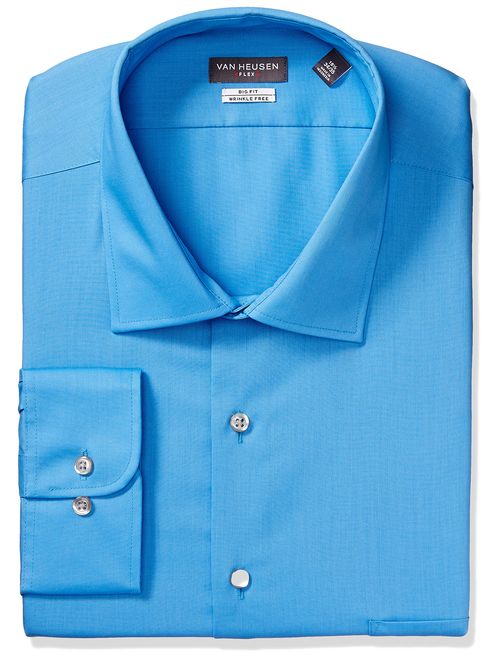 Van Heusen Men's BIG FIT Flex Collar Solid Long Sleeve Dress Shirts (Big and Tall)